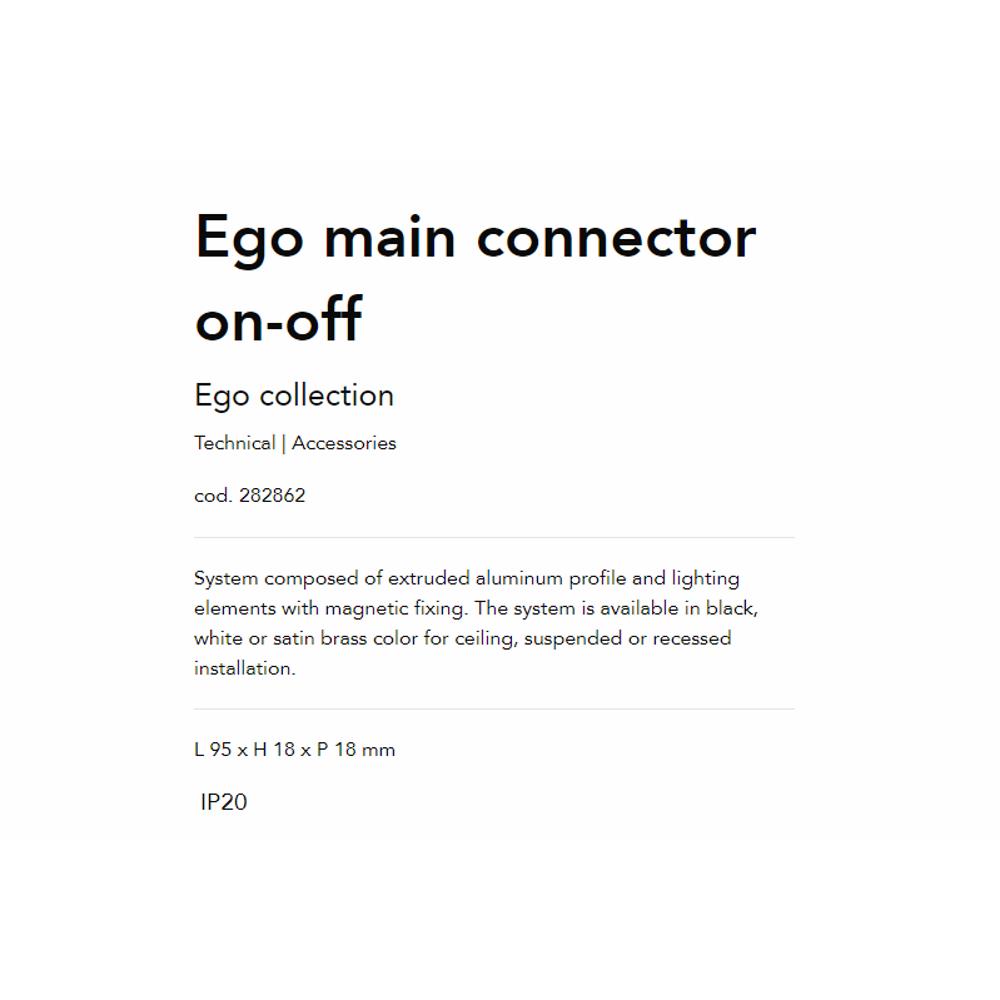 282862 Конектор EGO MAIN CONNECTOR ON-OFF WH L95xH18xP18 mm Ideal Lux_small
