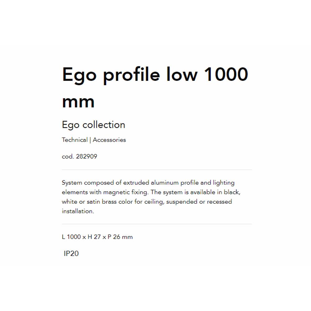 282909 Профил EGO PROFILE LOW 1000 mm WH L1000xH27xP26 mm Ideal Lux_small