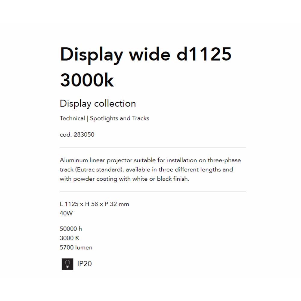 283050 Линеен осветител DISPLAY WIDE D1125 3000K BK L1125xH58xP32 mm 40W 5750 lumen IP20 Ideal Lux_small