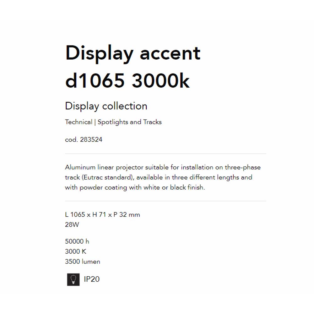 283524 Линеен осветител DISPLAY ACCENT D1065 3000K WH L1065xH71xP32 mm 28W 50000 h IP20 Ideal Lux_small