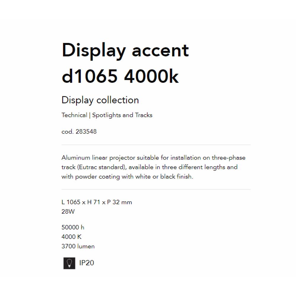 283548 Линеен осветител DISPLAY ACCENT D1065 4000K BK L1065xH71xP32 mm 28W 50000 h IP20 Ideal Lux_small
