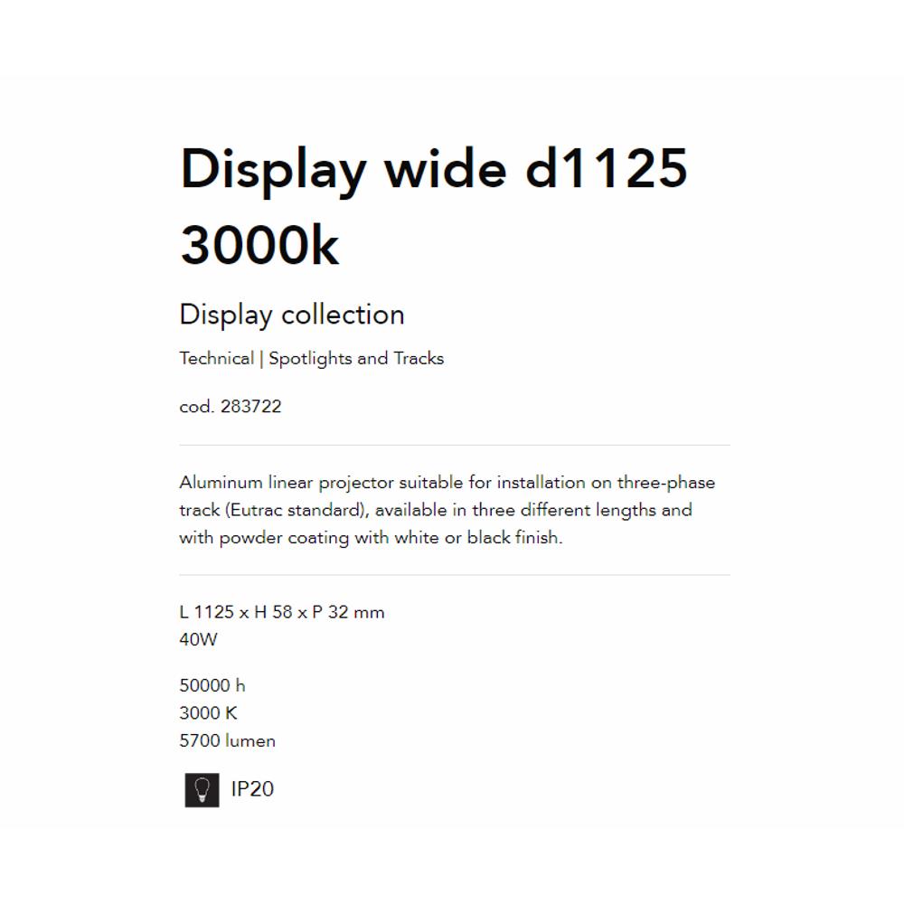 283722 Линееен осветител DISPLAY WIDE D1125 3000K WH L1125xH58xP32 mm 40W 5750 lumen IP20 Ideal Lux_small