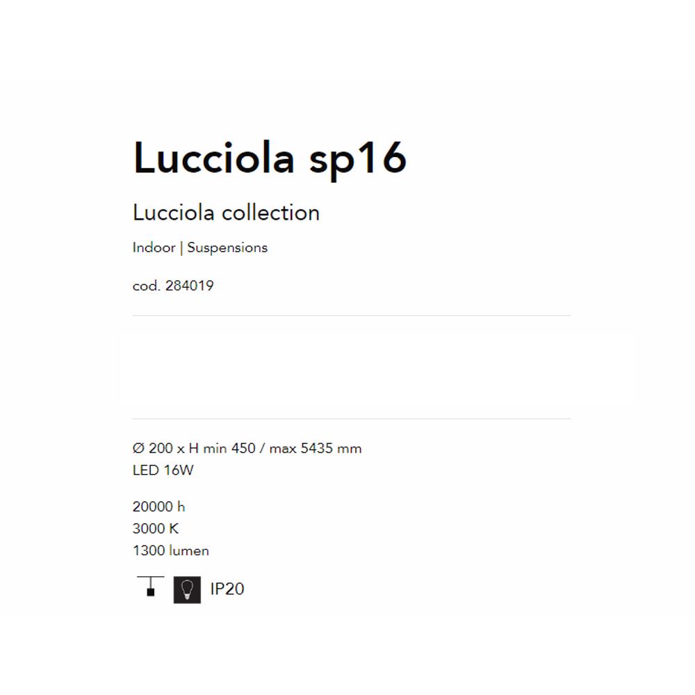 284019 Полилей Lucciola Ø200xHmin450/max5435 mm LED 16W 3000K 1300 lumen IP20 Ideal Lux_small