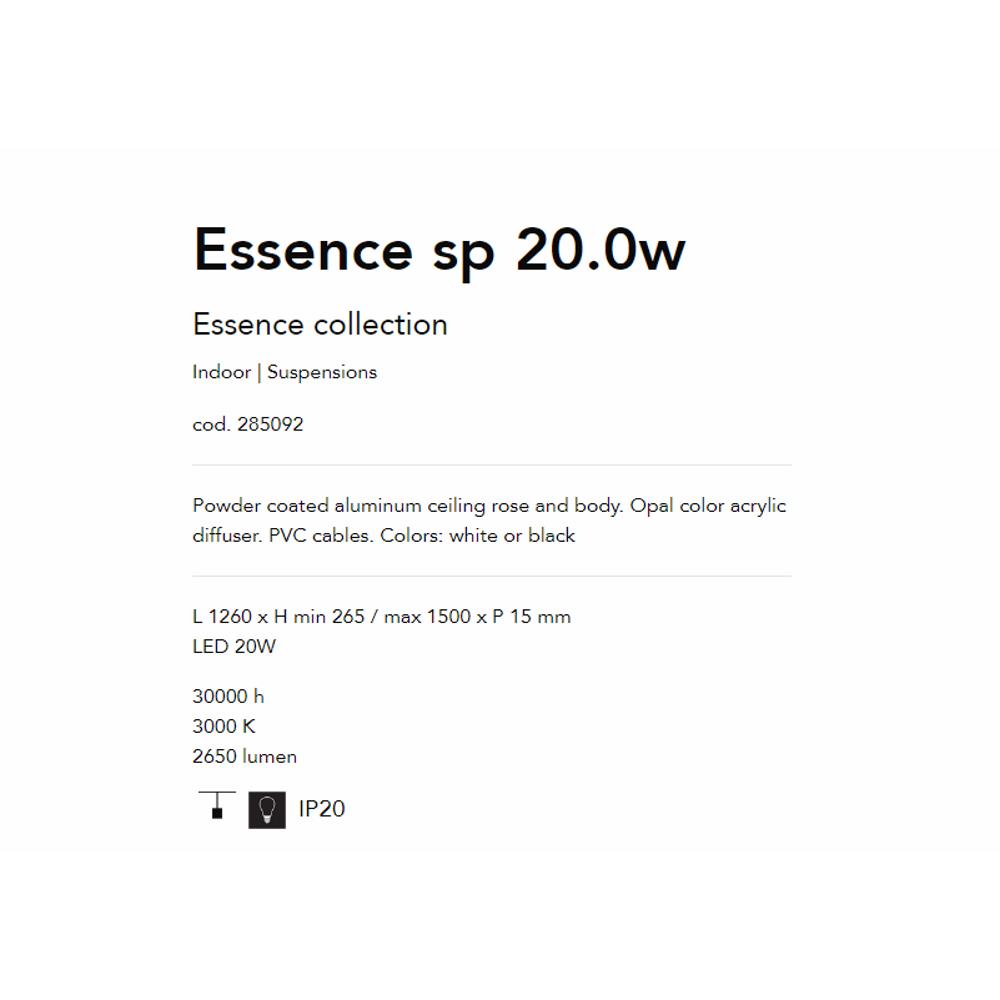 285092 Осветително тяло ESSENCE SP 17W NERO L1260xHmin120/max1500xP15 mm 3000K 1550lumen Ideal Lux_small