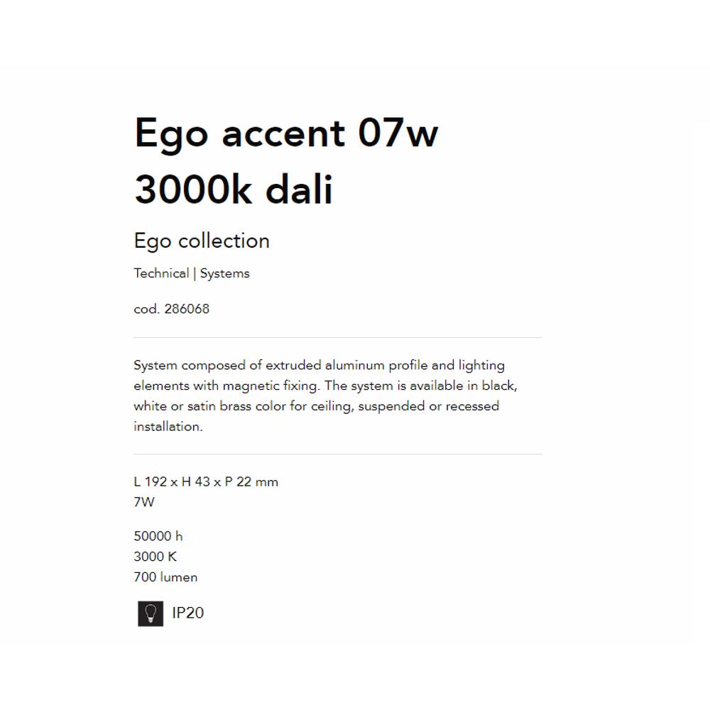286068 Линеен осветител EGO ACCENT 07W 3000K DALI WH L192xH43xP22 mm 7W 700 lumen IP20 Ideal Lux_small