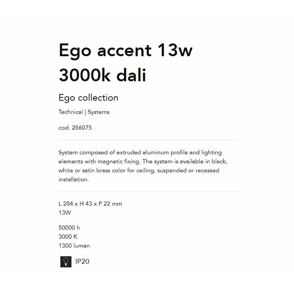 286075 Линеен осветител EGO ACCENT 13W 3000K DALI BK L284xH43xP22 mm 13W 1300 lumen IP20 Ideal Lux_small