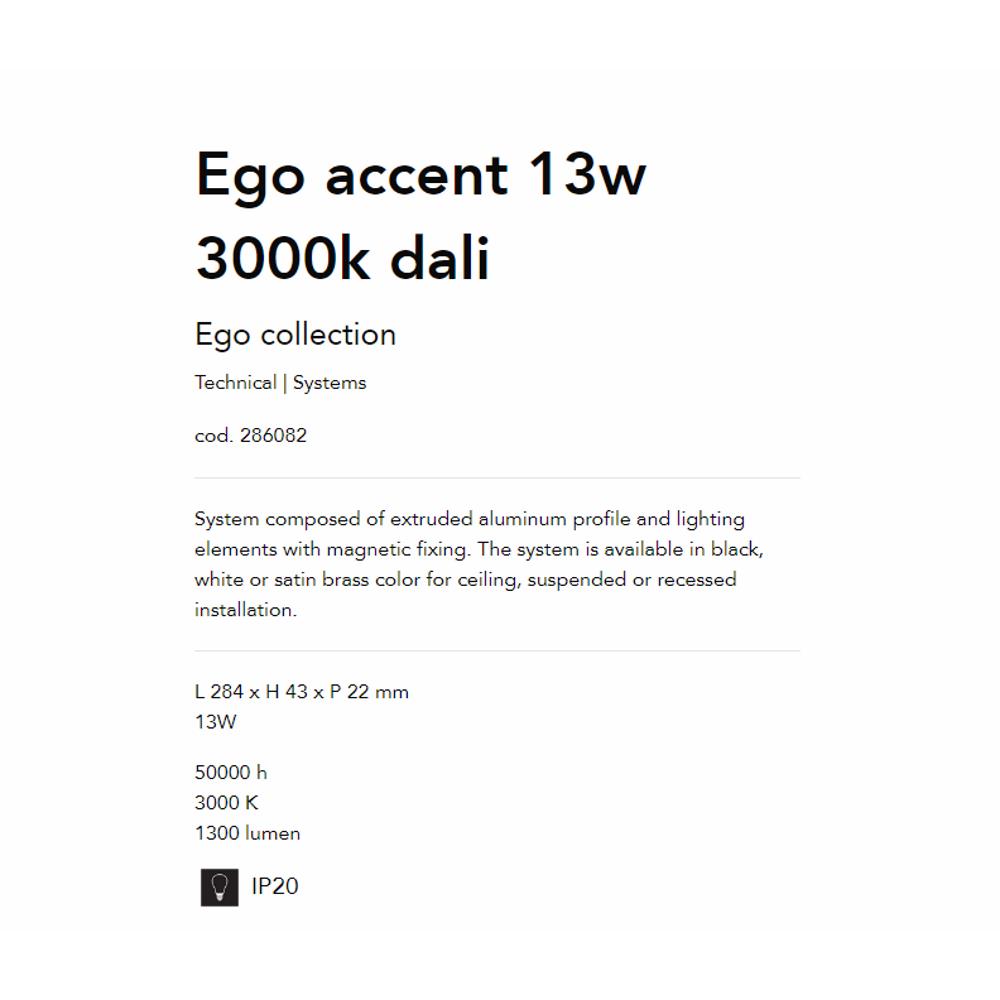 286082 Линеен осветител EGO ACCENT 13W 3000K DALI WH L284xH43xP22 mm 13W 1300 lumen IP20 Ideal Lux_small