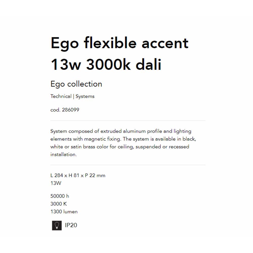 286099 Осветително тяло EGO FLEXIBLE 13W 3000K DALI BK L284xH81xP22 mm 1300 lumen IP20 Ideal Lux_small