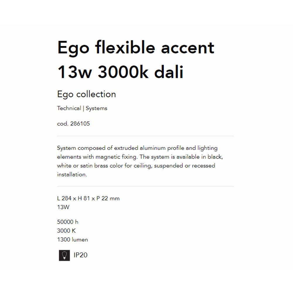 286105 Осветително тяло EGO FLEXIBLE 13W 3000K DALI WH L284xH81xP22 mm 1300 lumen IP20 Ideal Lux_small