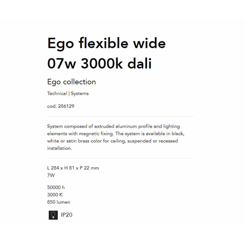 286129 Осветително тяло EGO FLEXIBLE WIDE 07W 3000K DALI WH L284xH81xP22 mm 820 lumen IP20 Ideal Lux_small