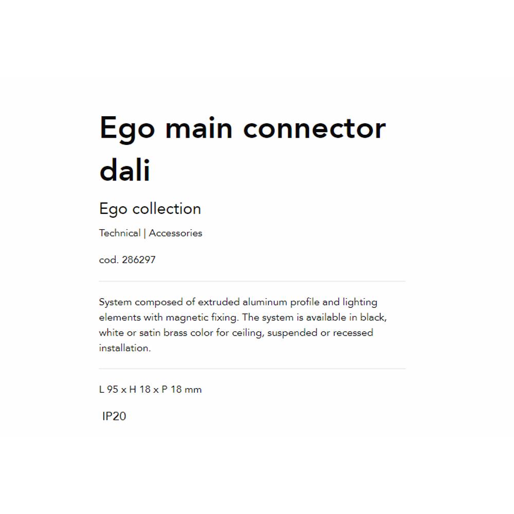 286297 Конектор EGO MAIN CONNECTOR DALI BK L95xH18xP18 mm Ideal Lux_small