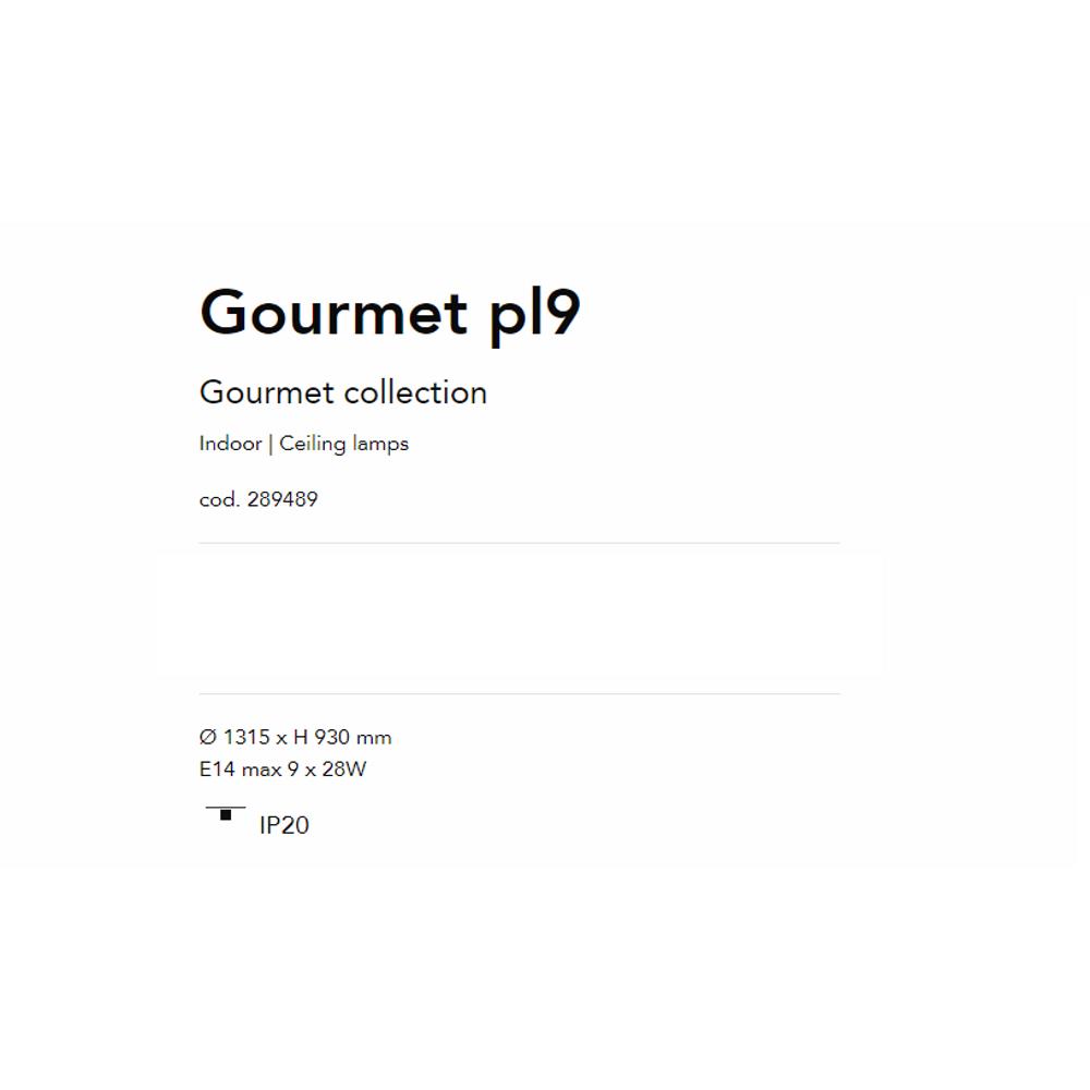 289489 Полилей Gourmet Ø1315xH930 mm E14 max 9x28W IP20 Ideal Lux_small