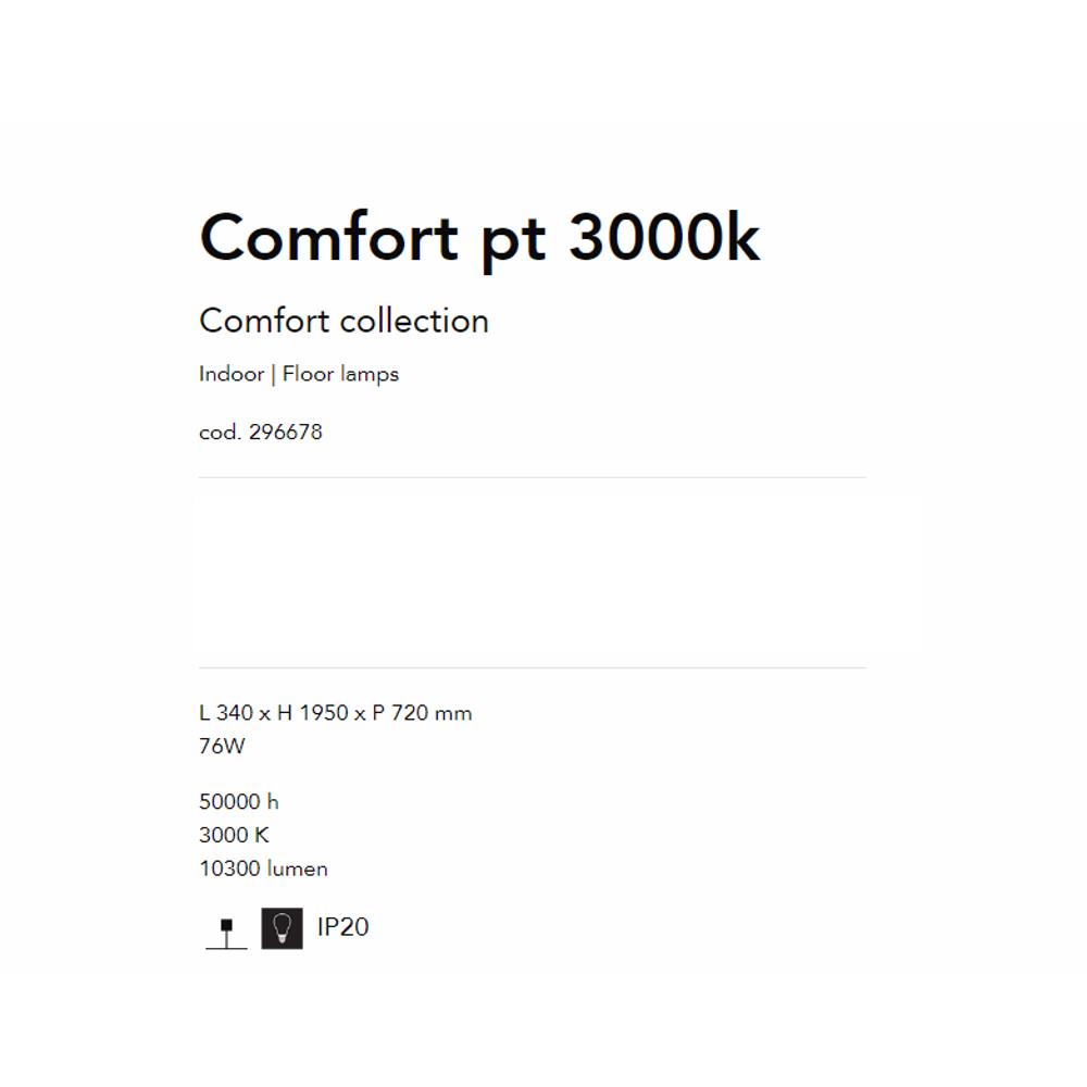 296678 Лампион Comfort L340xH1950xP720 mm черен 76W 3000K 10300 Lumen IP20 Ideal Lux_small
