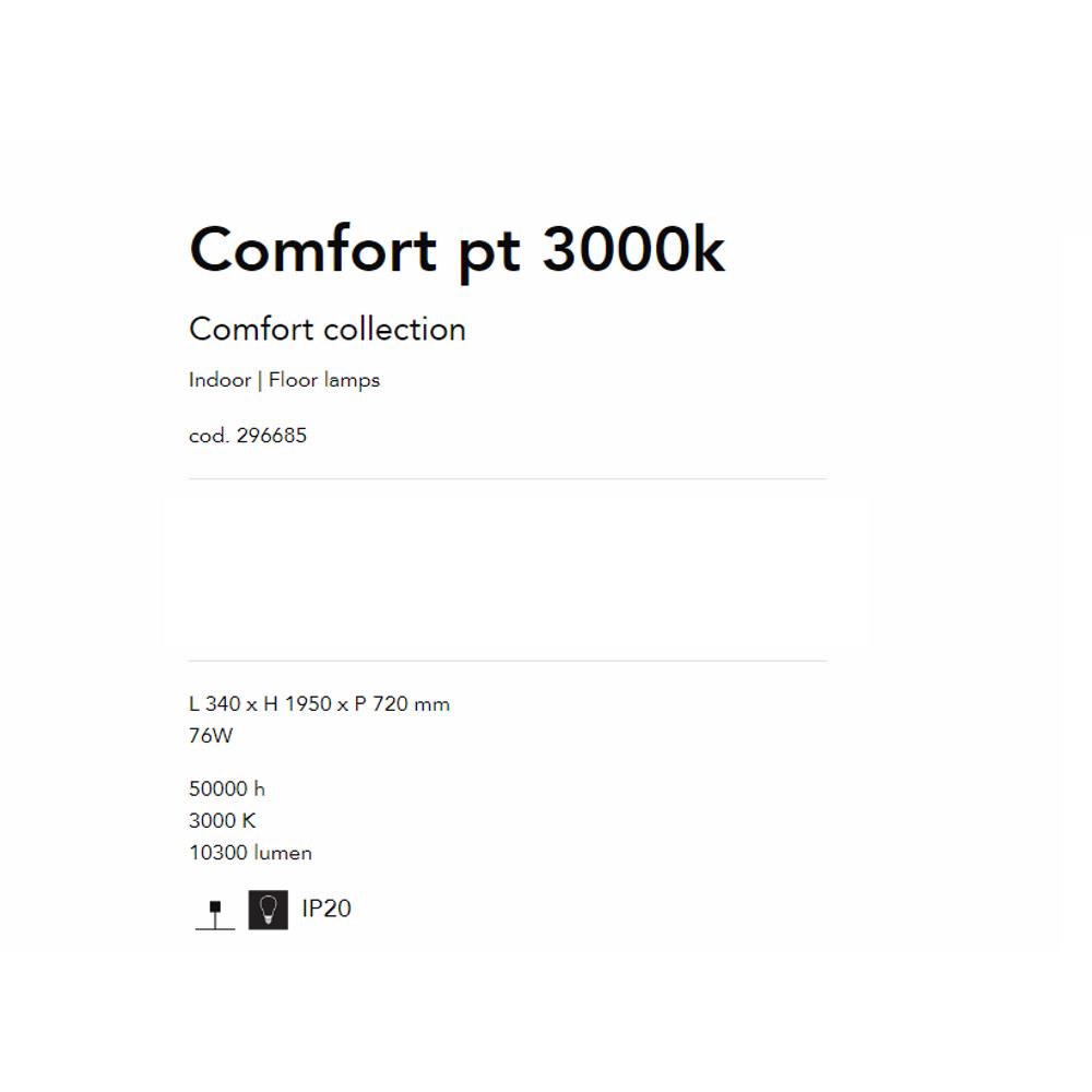 296685 Лампион Comfort L340xH1950xP720 mm бял 76W 3000K 10300 Lumen IP20 Ideal Lux_small