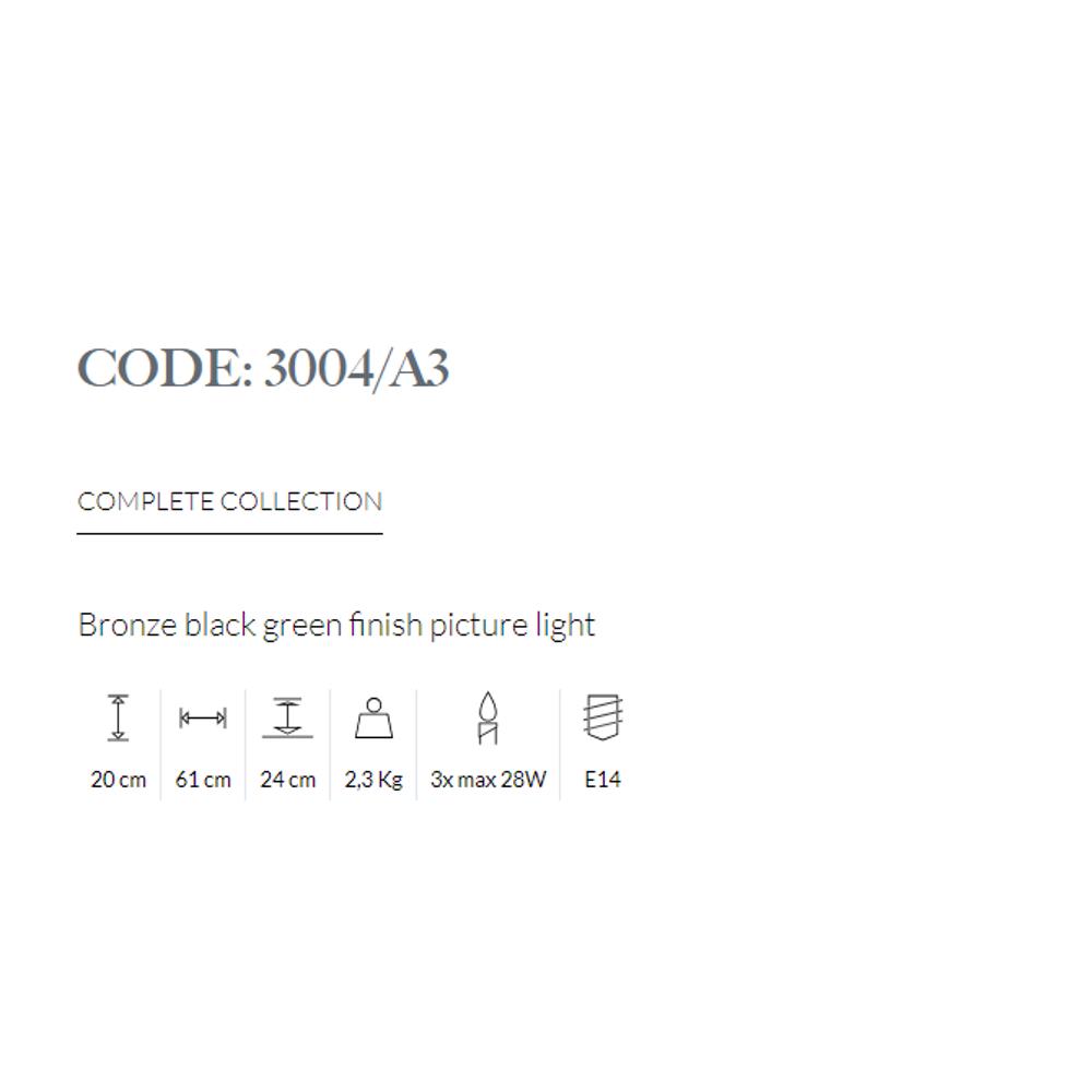 3004/A3/035 PICTURE LIGHT 3xMAX28W E14 Chrome finish Possoni_small