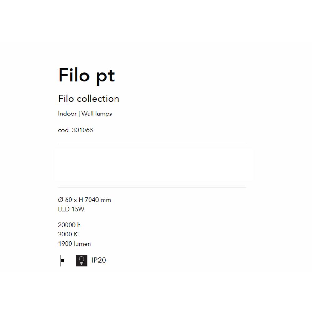 301068 Пендел Filo Ø60xH7040 mm черен LED 15W 3000K 1900 Lumen IP20 Ideal Lux_small