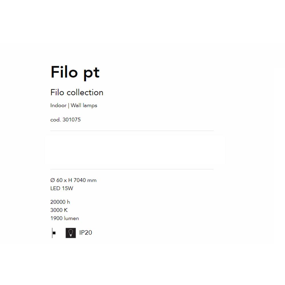 301075 Пендел Filo Ø60xH7040 mm месинг LED 15W 3000K 1900 Lumen IP20 Ideal Lux_small