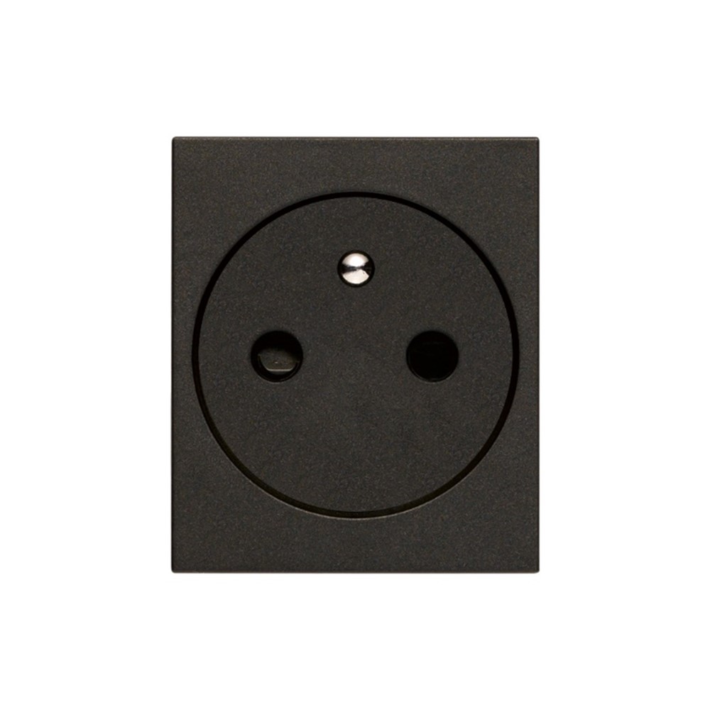 30212.FLFXG Плокъс контакт Linea, SICURY 2P+E 16A 250 V~, FR, без винтове, black, Vimar
