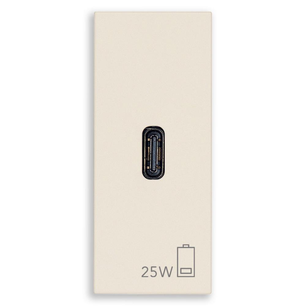 30292.C25C PD USB-C Контакт Linea 1M 25W, canvas, Vimar