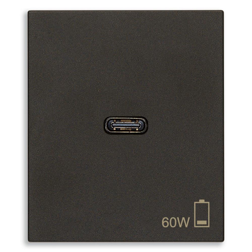 30298.60G PD USB-C Контакт Linea 2M 60W, black, Vimar