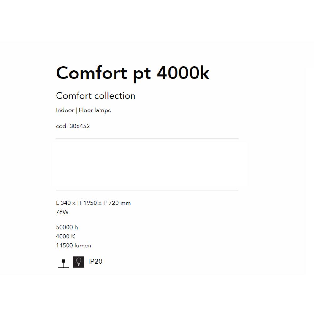 306452 Лампион Comfort L340xH1950xP720 mm бял 76W 4000K 11500 Lumen IP20 Ideal Lux_small