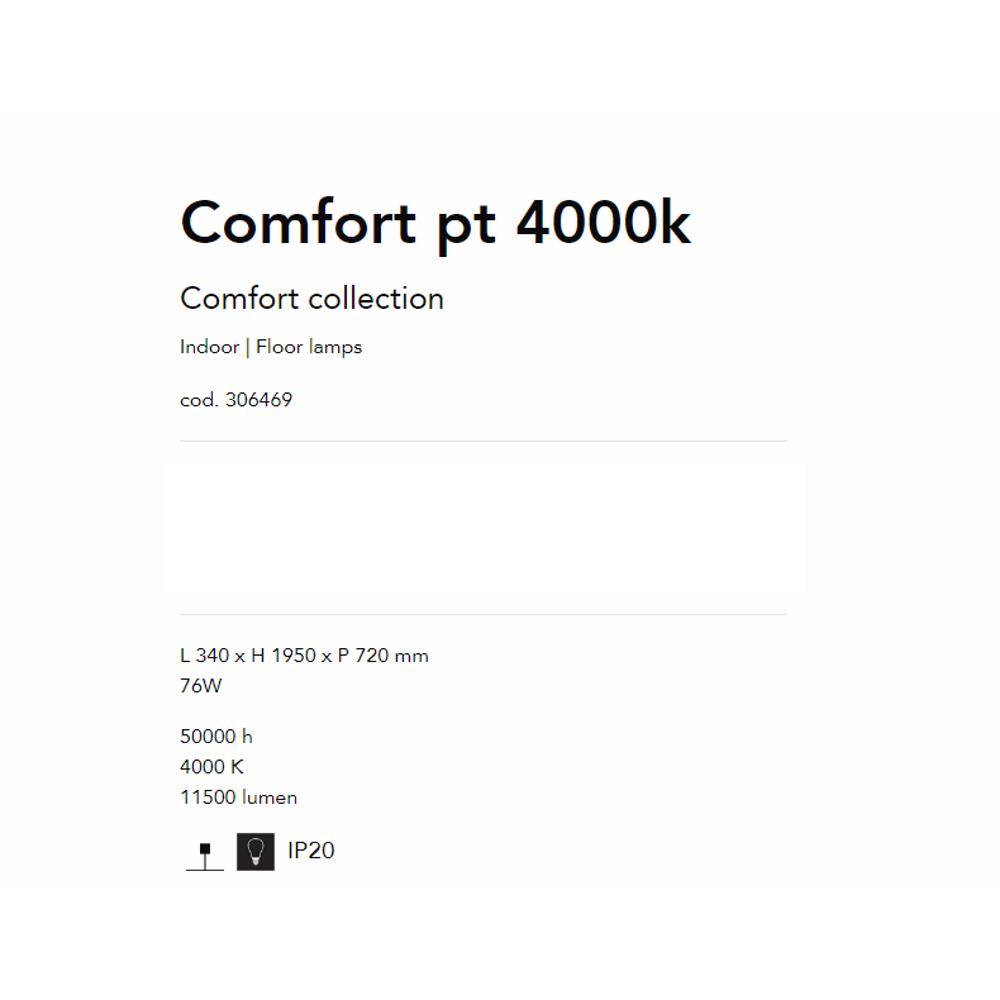 306469 Лампион Comfort L340xH1950xP720 mm черен 76W 4000K 11500 Lumen IP20 Ideal Lux_small