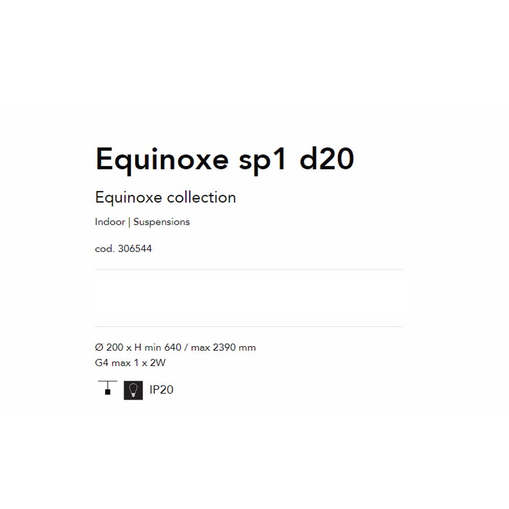 306544 Осветително тяло Equinoxe Ø200xHmin640/max2390 mm хром G4 max 1x2W IP20 Ideal Lux_small