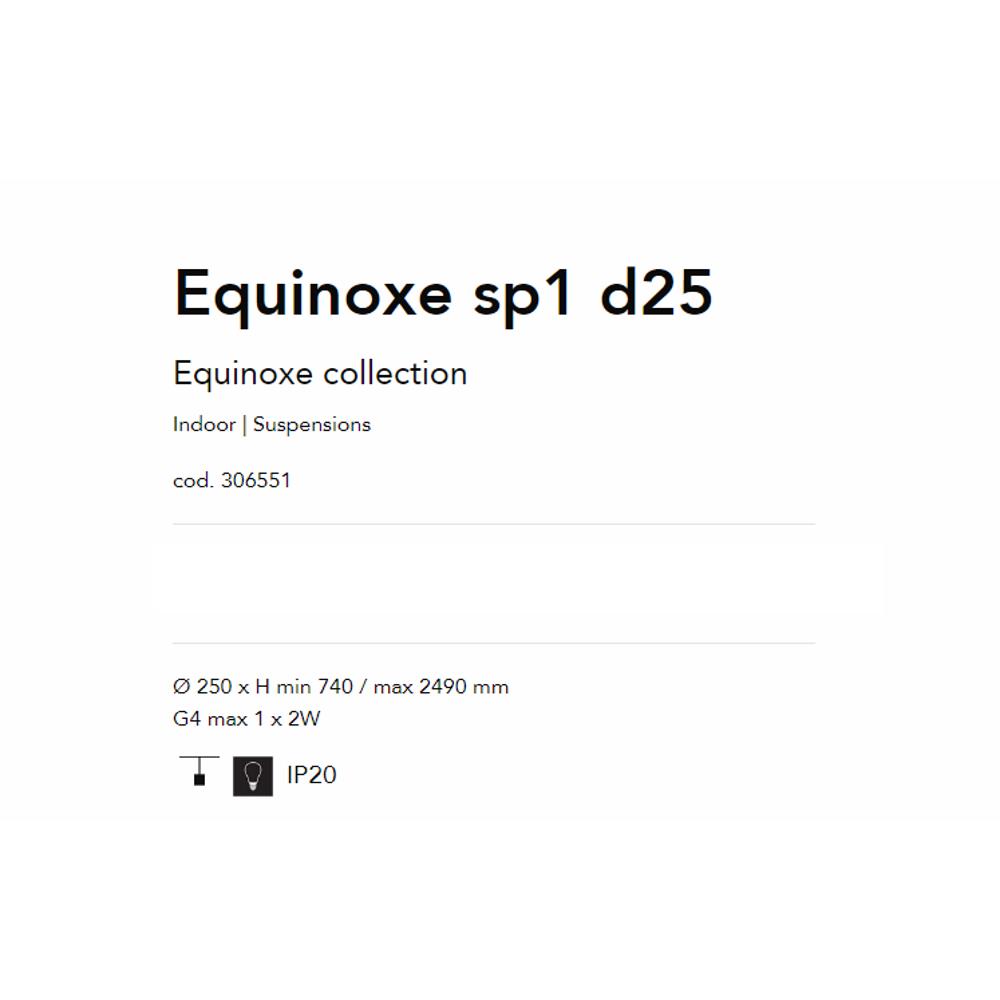 306551 Осветително тяло Equinoxe Ø250xHmin740/max2490 mm хром G4 max 1x2W IP20 Ideal Lux_small