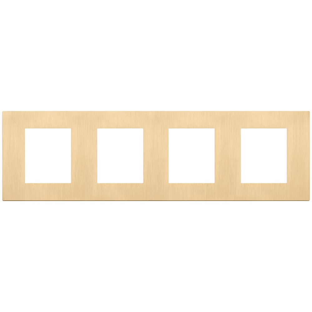 30669.70.01 Декоративна рамка Linea, 4x (2+2+2+2M), brushed gold, Vimar