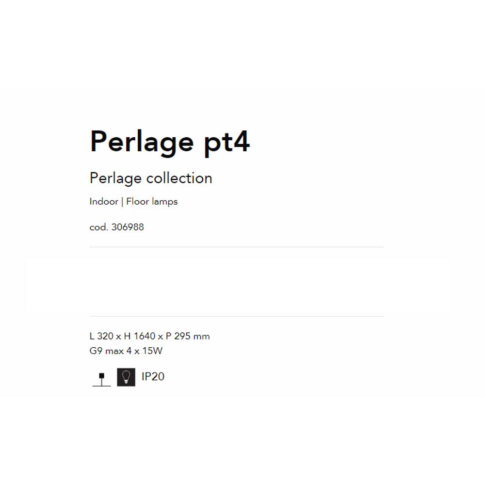 306988 Лампион Perlage Nero L320xH1640xP295 mm G9 max 4 x 15W IP20 Ideal Lux_small
