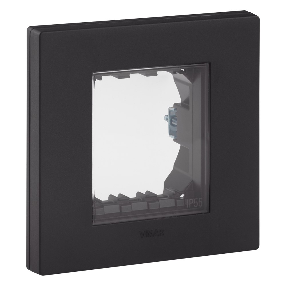 30931.02 Влагозащитен капак Linea, IP55, 2M, с фиксиращи винтове, black, Vimar_small