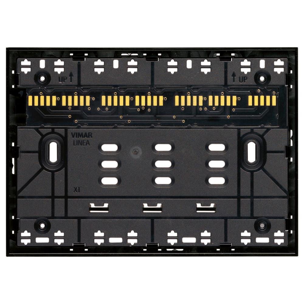 32603.G Монтажна рамка Linea XT 3M, СМ, black, Vimar