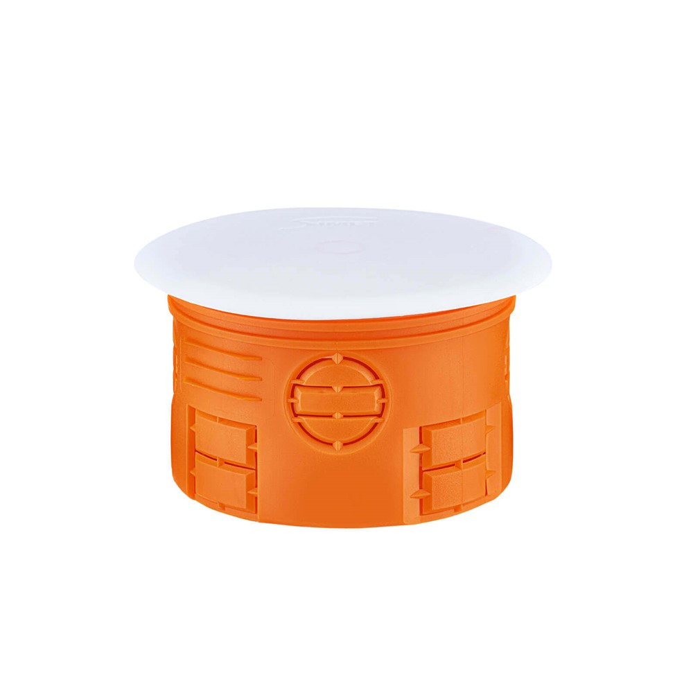 33036008 Разклонителна кутия, СМ, 1х&Oslash;70, дълб. 48,5мм, с капак, orange, Simet