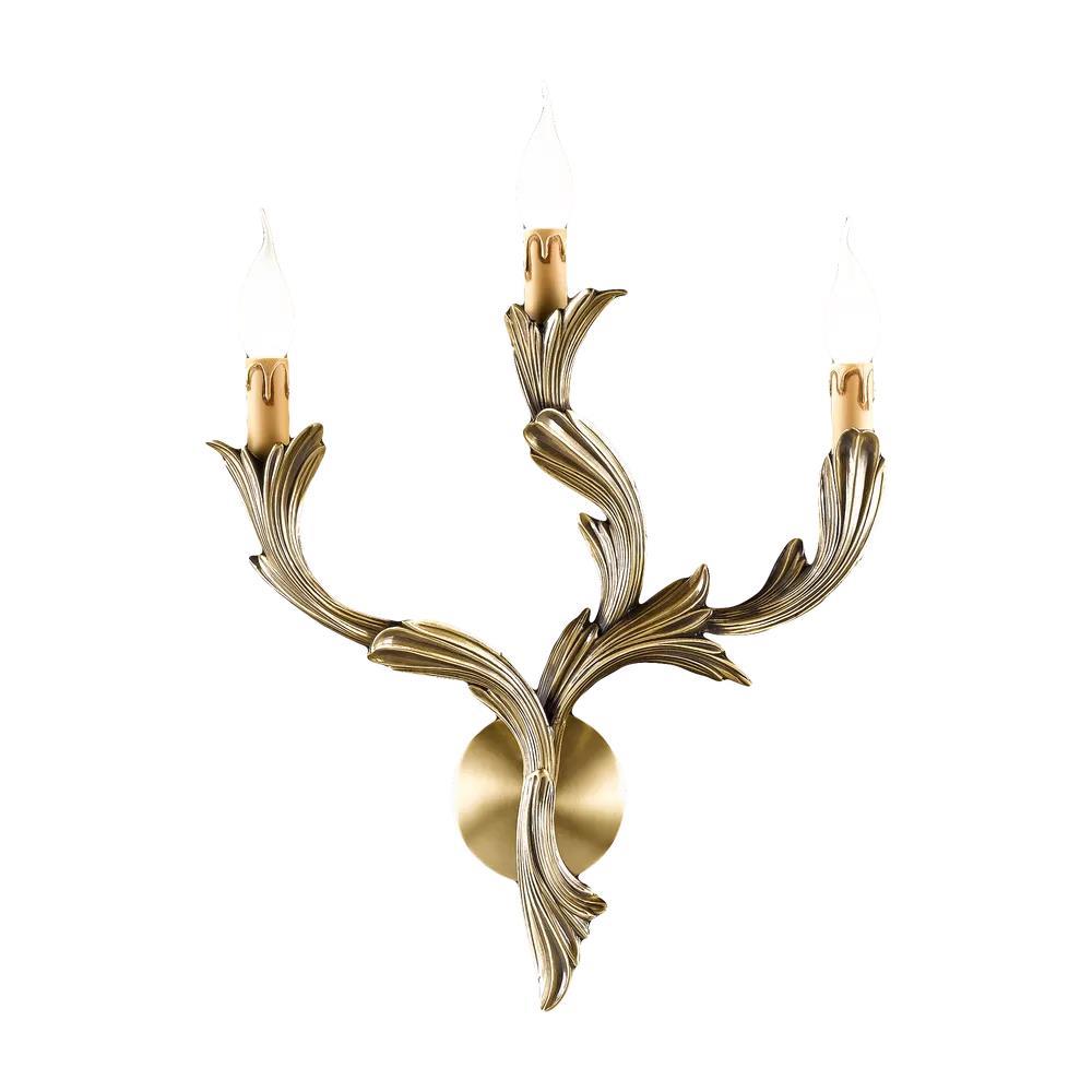 335/A3/002 WALL LIGHT 3xMAX42W E14 French gold finish Possoni