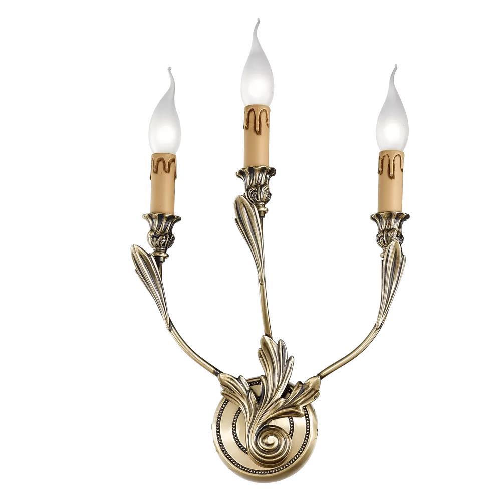 337/A3/002 WALL LIGHT 3xMAX42W E14 French gold finish Possoni