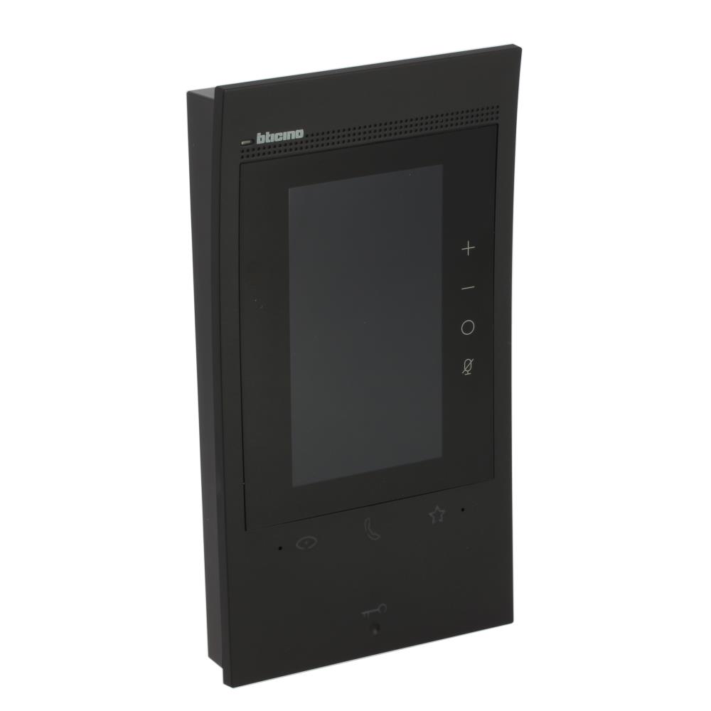 344884 2 проводно/Wi-Fi видео устройство черно с вгр. Alexa, 5" вертикален сензорен дисплей Bticino_small