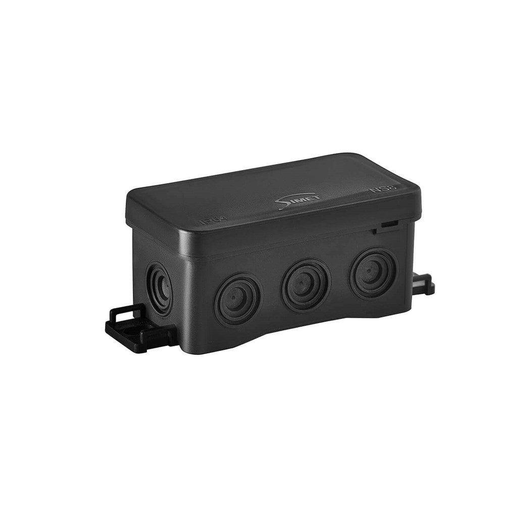 35357107 Компактна разклонителна кутия NS8, ОМ, 85x45x40 мм, IP54, black, Simet