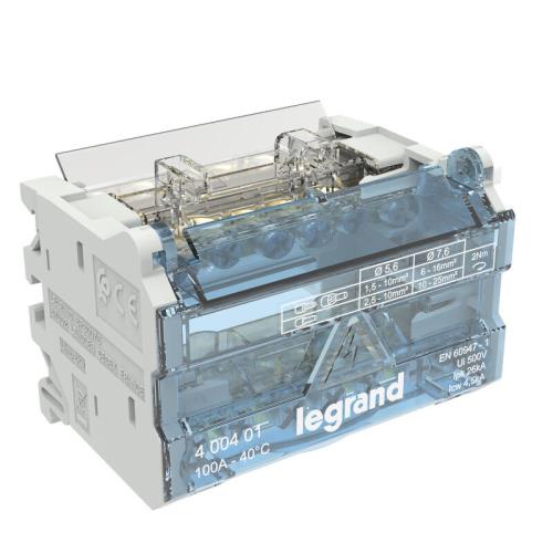 400401 Дистрибутор 2P/100A/400V, 4M, 1x6-16мм² + 5x1.5-10мм², Legrand_small