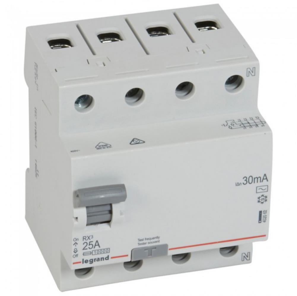 402062 Дефектнотокова защита RX³ RCD 4P 25A, 30mA, 10kA, AC type, Legrand_small