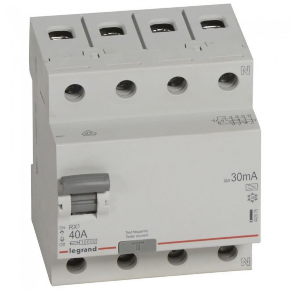 402075 Дефектнотокова защита RX³ RCD 4P 40A, 30mA, 10kA, A type, Legrand_small