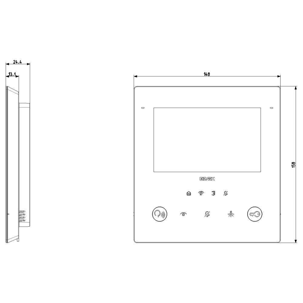 40515 Видео домофон 5“ бял Wi-Fi за двупроводна система VIMAR_small