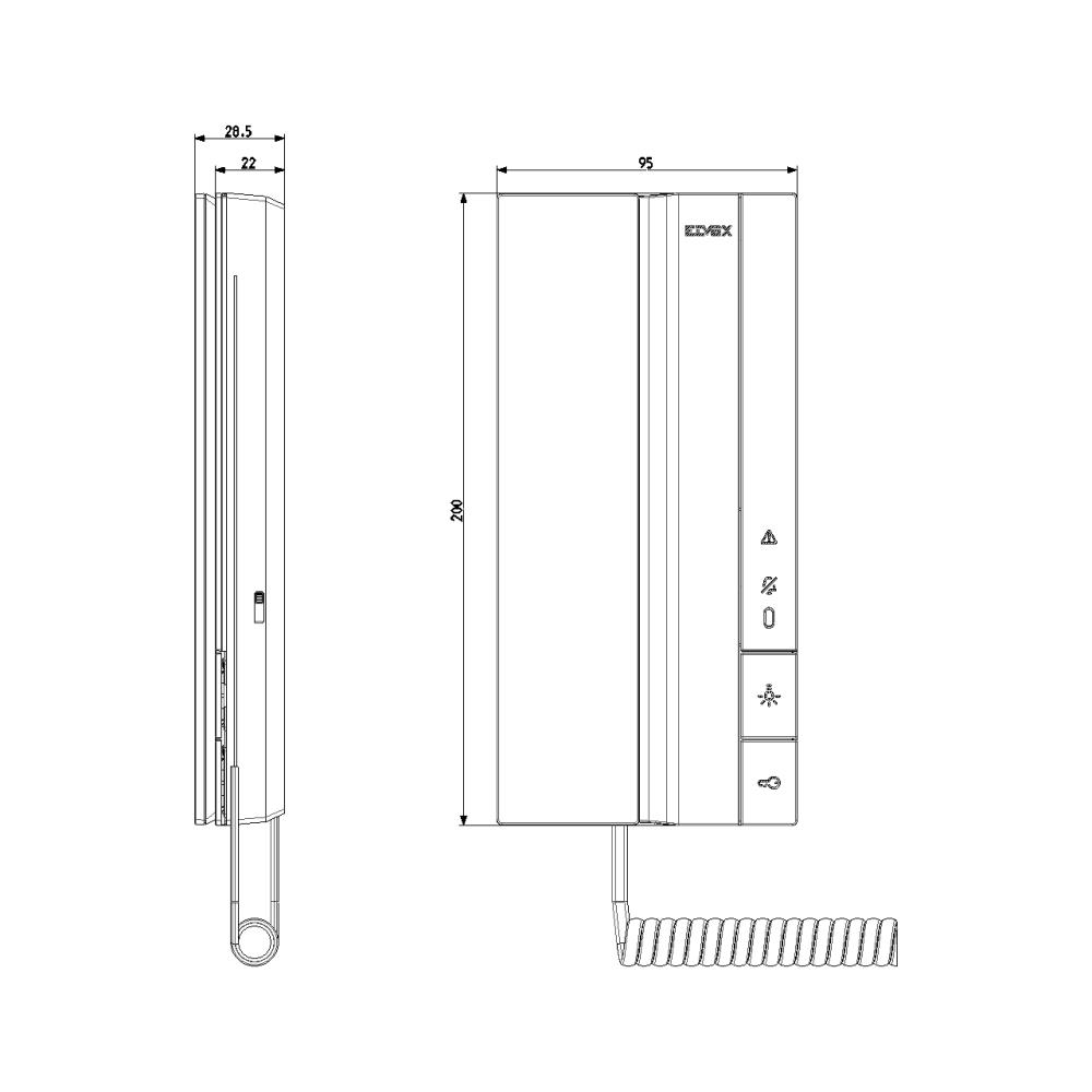40540 Домофонна слушалка Voxie за система Due Fili Plus с 2 бутона бял VIMAR_small