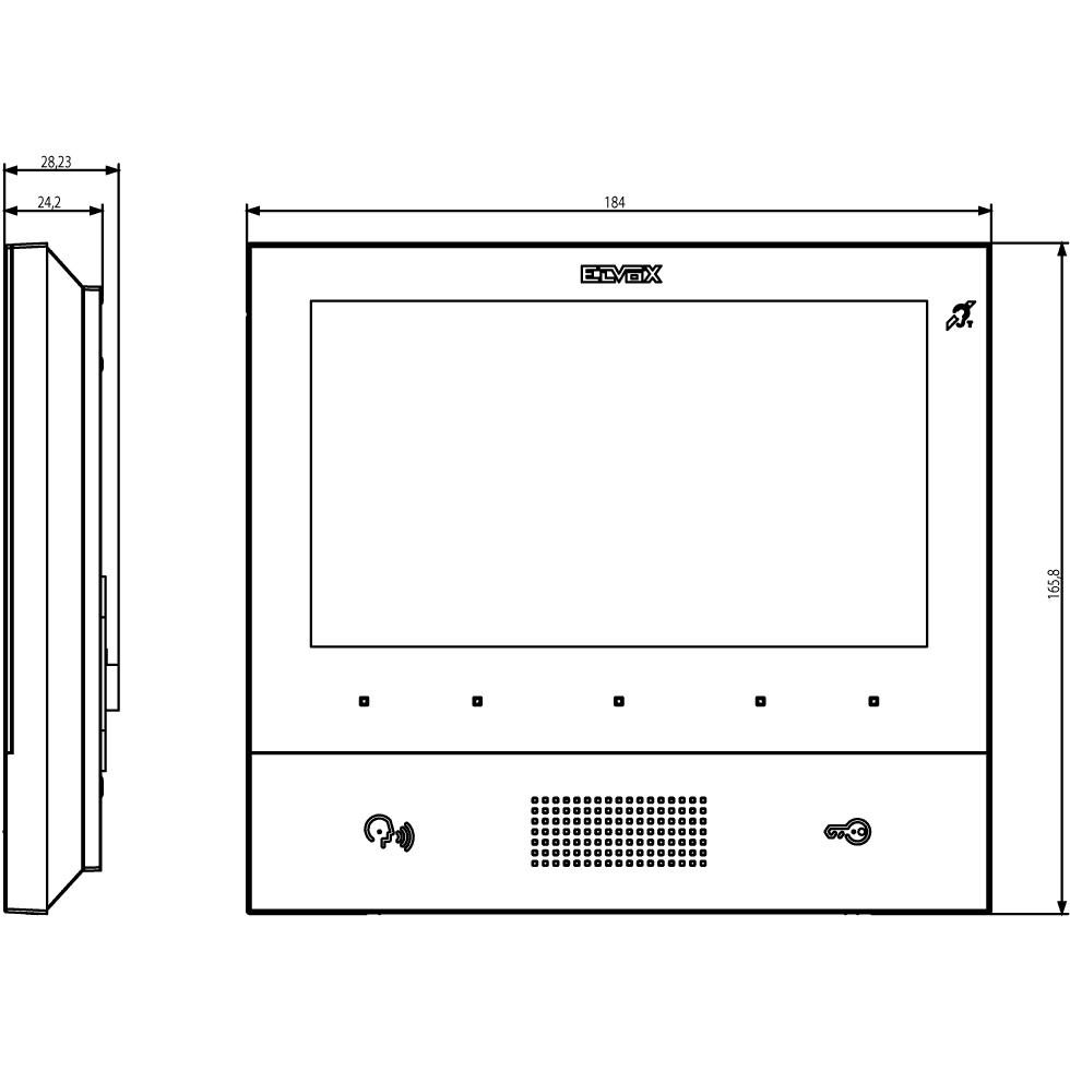 40605 IP видеодомофон, 7' hands-free LCD дисплей, за IP система, бял, О.М. Vimar_small