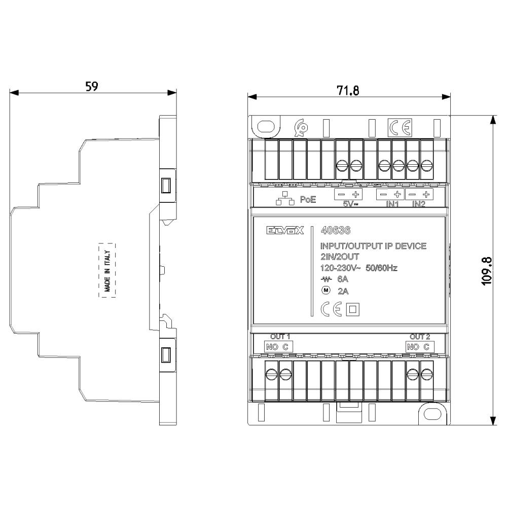 40636 IP Релеен модул с 2 входа и 2 изхода Vimar_small