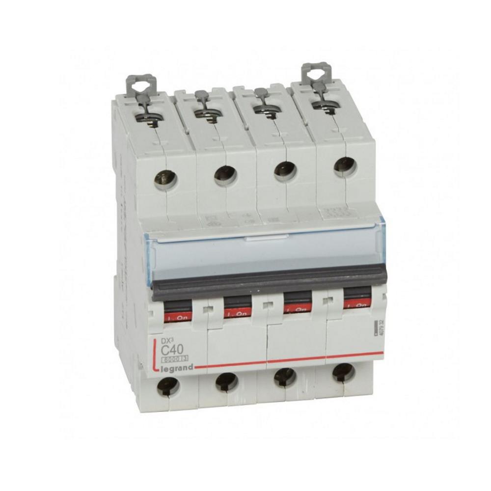 407932 Автоматичен прекъсвач DX³ MCB 4P 40A крива С 10kA, Legrand_small