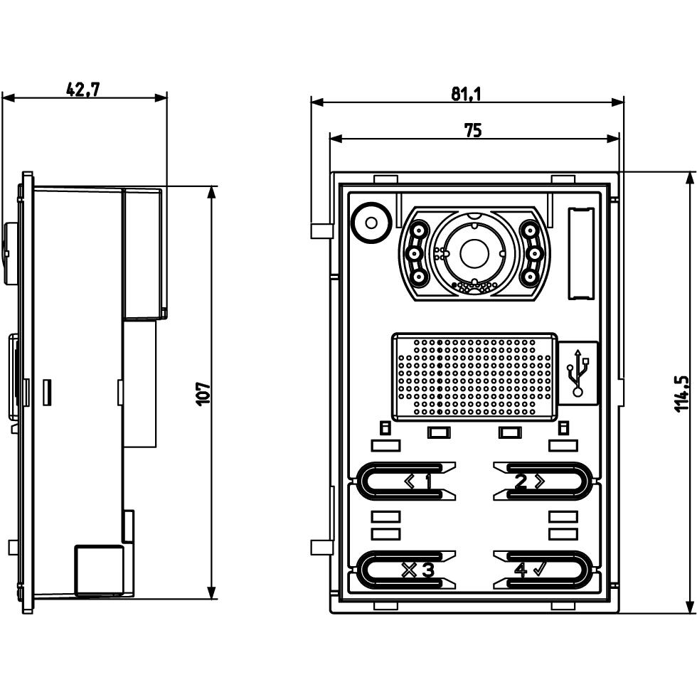 41006.1 IP аудио/видео модул за входен панел Pixel и Pixel Heavy, с 4 бутона Vimar_small
