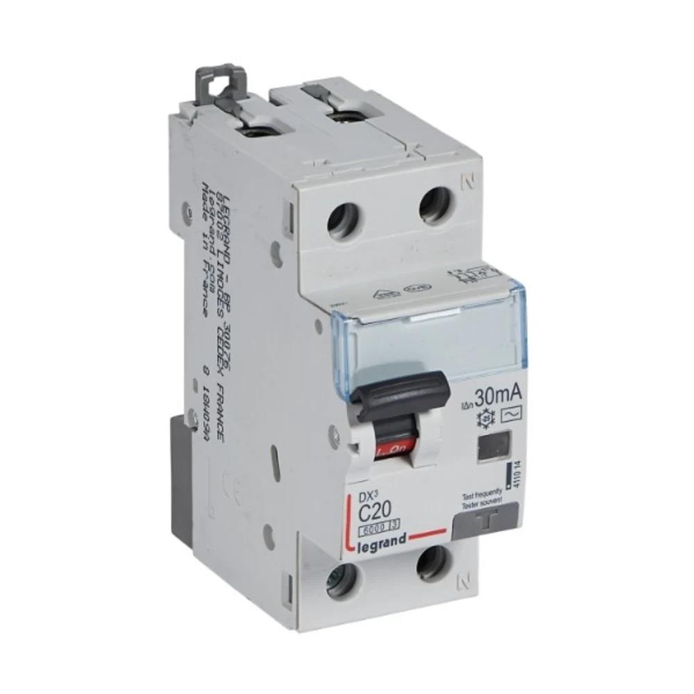 411014 Комбинирана дефектнотокова защита  DX³ RCBO 1P+N C20, 30mA, 6kA, AC type, Legrand_small