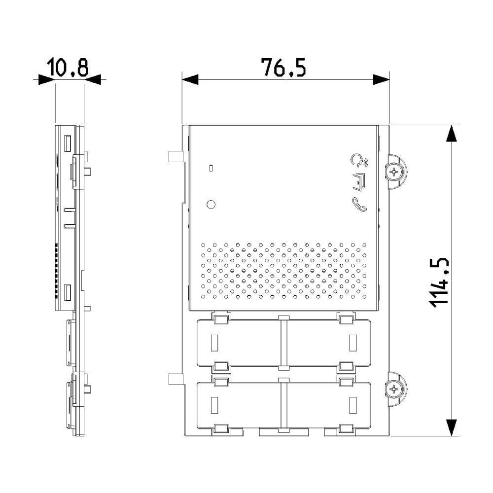 41102.03 Лицев панел за Аудио модул 41002 бял Pixel VIMAR_small