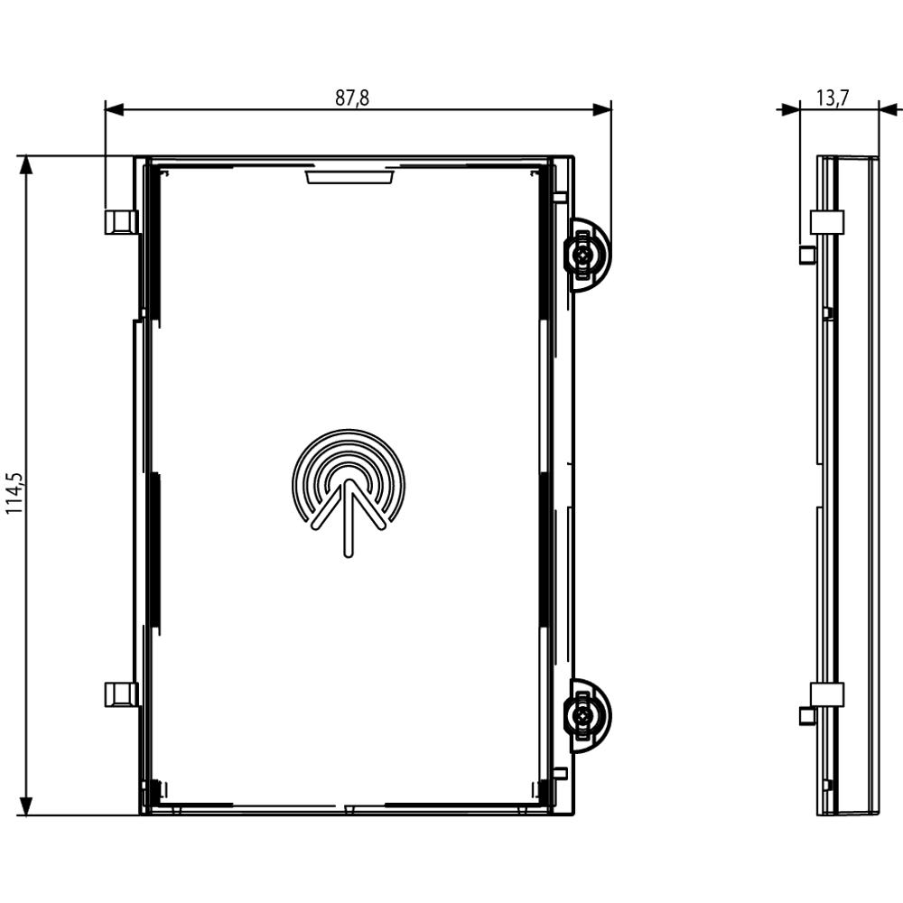 41117 Лицев панел за модул четец за чипове 41017 сменяеми етикети сив, тъмно сив и бял VIMAR Pixel_small