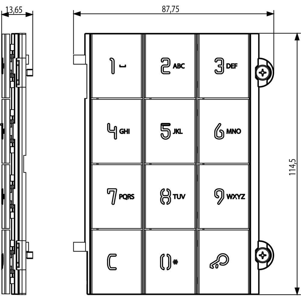 41119.03 Лицев панел за клавиатура 41019 и 41020 бял VIMAR Pixel_small